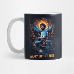 Happy Little Trees -- Retro Fan Artwork Mug